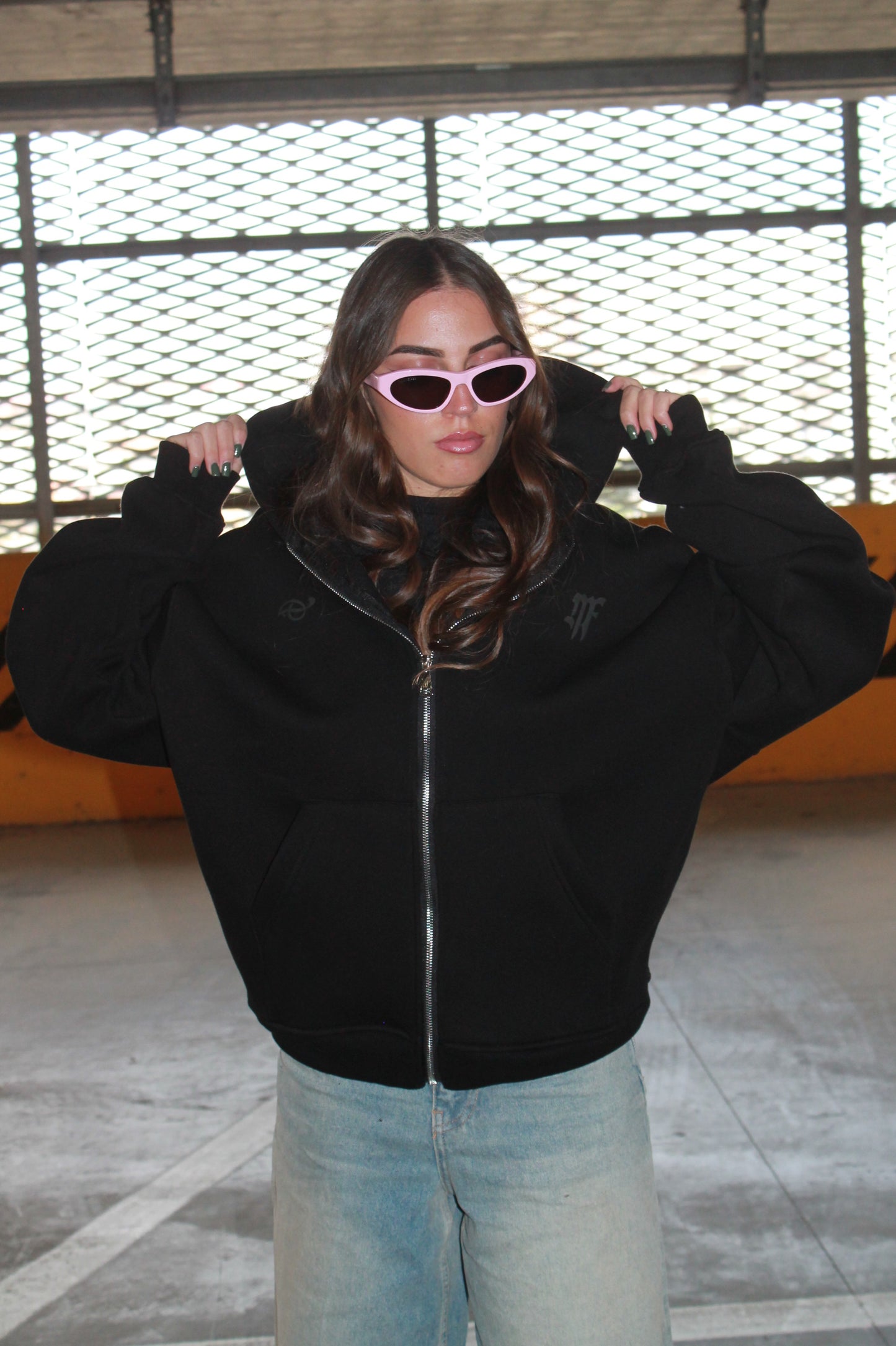 Vision Zip Black Hoodie