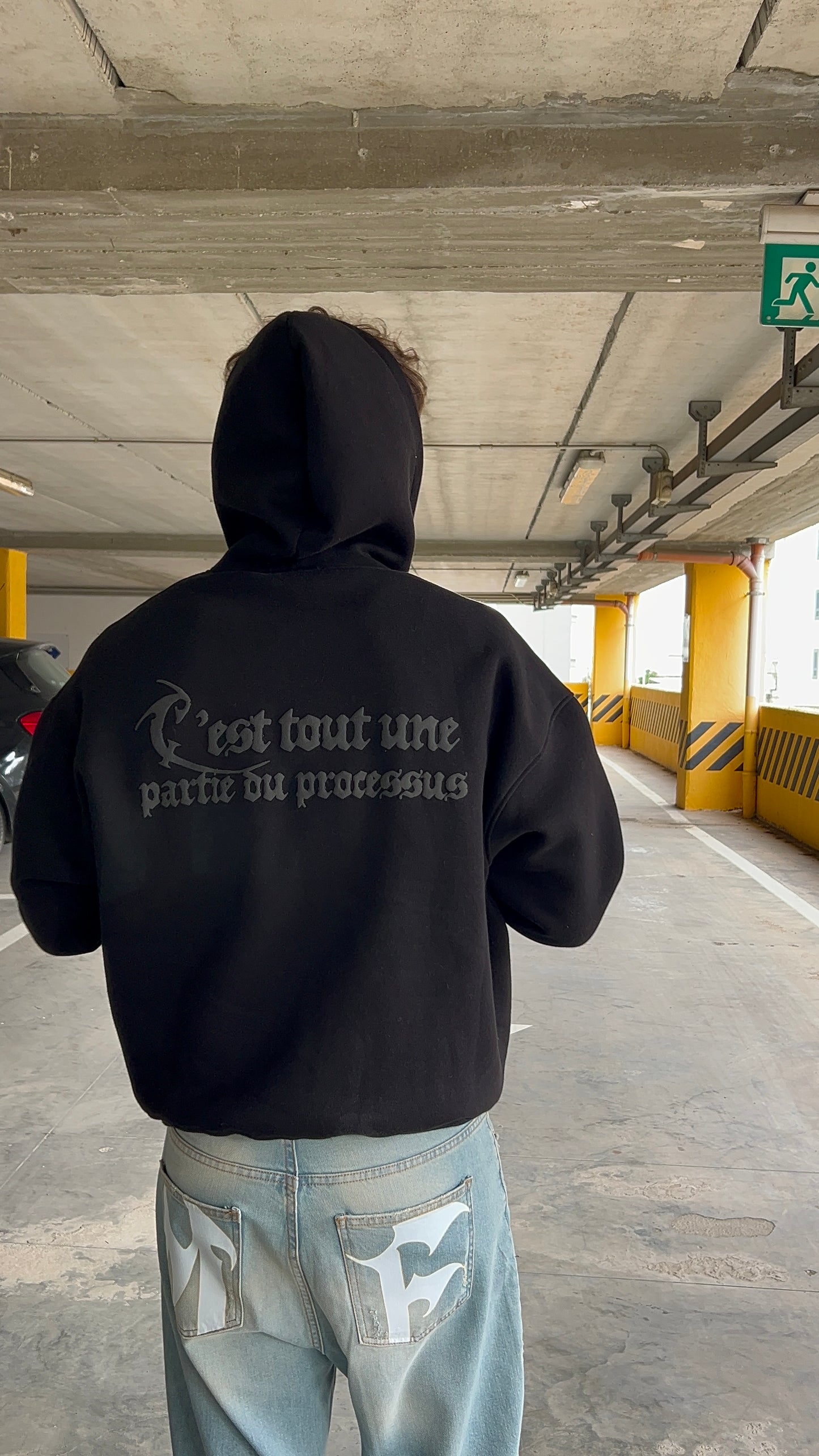 Vision Zip Black Hoodie